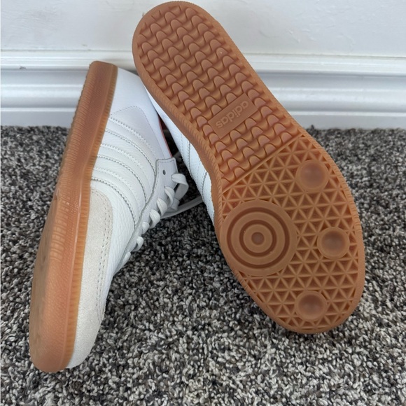 Adidas Women's White and Pink Samba Sneakers - Picture 4 of 4